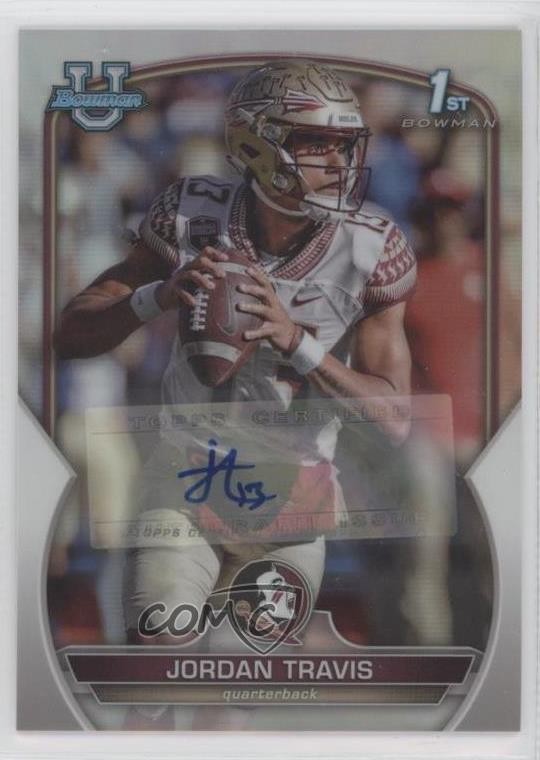 2022 Bowman U Chrome Prospect Refractor 356/499 Jordan Travis #31 Auto x2o