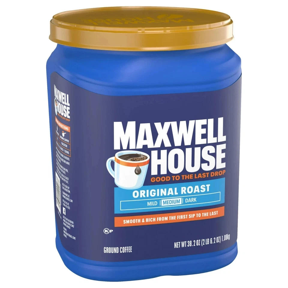 Café molido tostado original Maxwell House, bote de 38,2 oz Foto 3 de 4