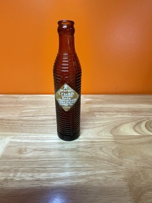Vintage Amber Orange Crush Soda Bottle Rose City Beverages Newark, New York Rare