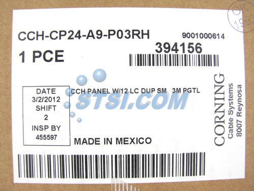 Corning CCH-CP24-A9-P03RH Pigtailed Fiber Panel, 12 LC Duplex OS2 SM ~STSI - Afbeelding 3 van 5