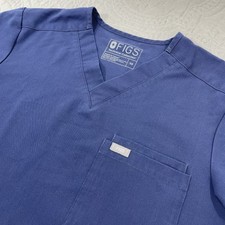 FIGS Catarina One Pocket Scrub Top Dark Blue V-Neck Women's XS Hospital