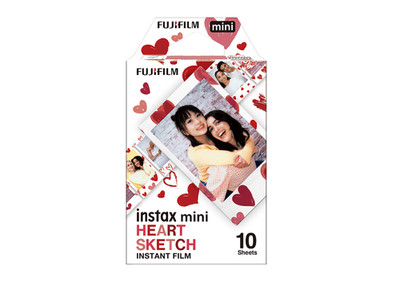 FUJIFILM INSTAX mini Film Heart Sketch Sofortbildfilm