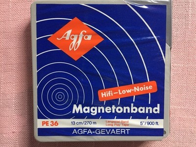 AGFA PE36 13cm Spule / Reel / Tape ''NEU / NEW  (270 M / 900 FT) Nagra Uher