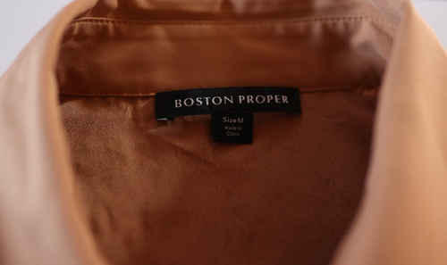 Boston Proper Women's Brown Tan Lace Boho Belted Utility Collared Jacket M - Picture 5 of 15