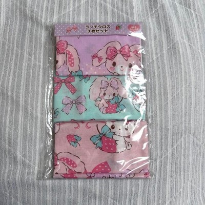 Sanrio Bonbon Ribbon Lunch Cloths 3Piece Set  Used, PreOwned
