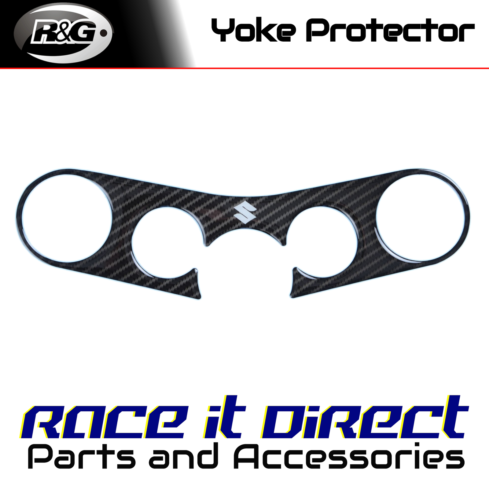 Carbon Fibre Yoke Pad for Suzuki GSR750 2011-2016 Red Dynamic