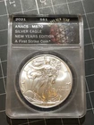 2021 Silver Eagle Type 1 ANACS ms70 First Strike Happy New Year Label
