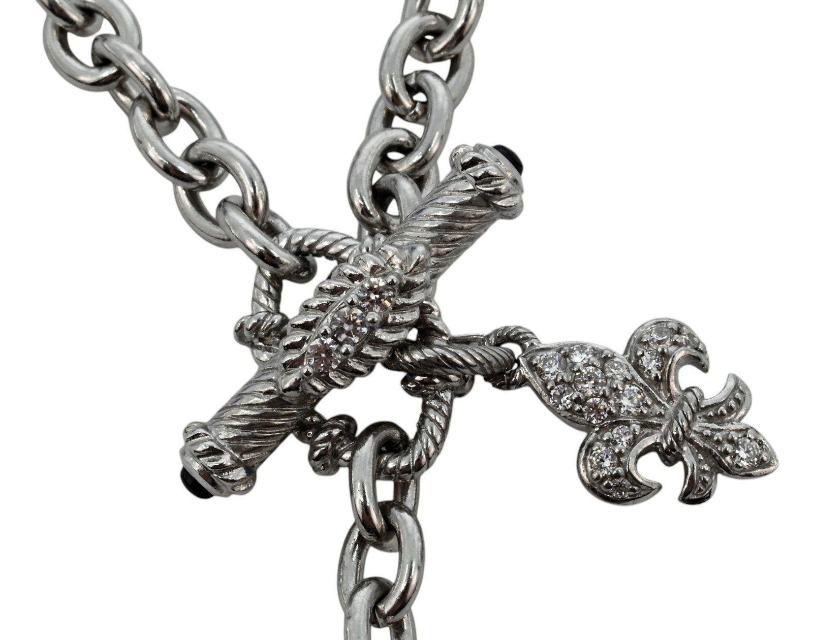 Judith Ripka Solid 925 Sterling Silver Marquise B… - image 4