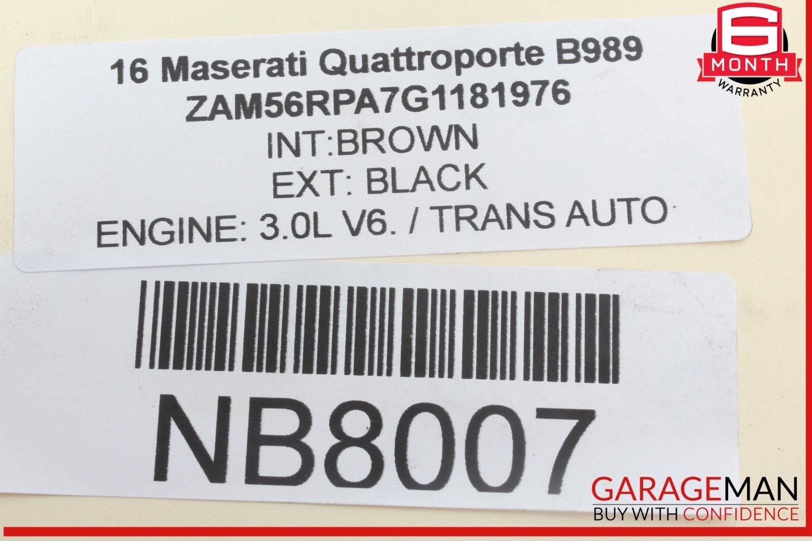 Maserati Quattroporte 2014-2020 LEFT Turbocharger
