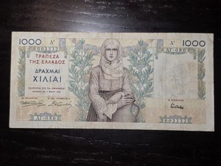 Greece 1000 Drachmas 1935 P 106