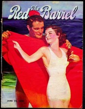 Coca Cola Red Barrel Magazine COVER ONLY June 15 1935 Coke Bathing Girl