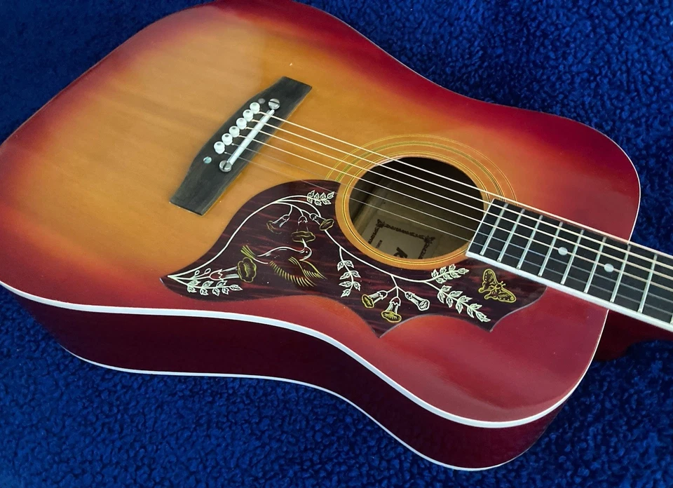 Vintage Kent KF 330 Hummingbird Acoustic Guitar, MIK - Image 2 of 4