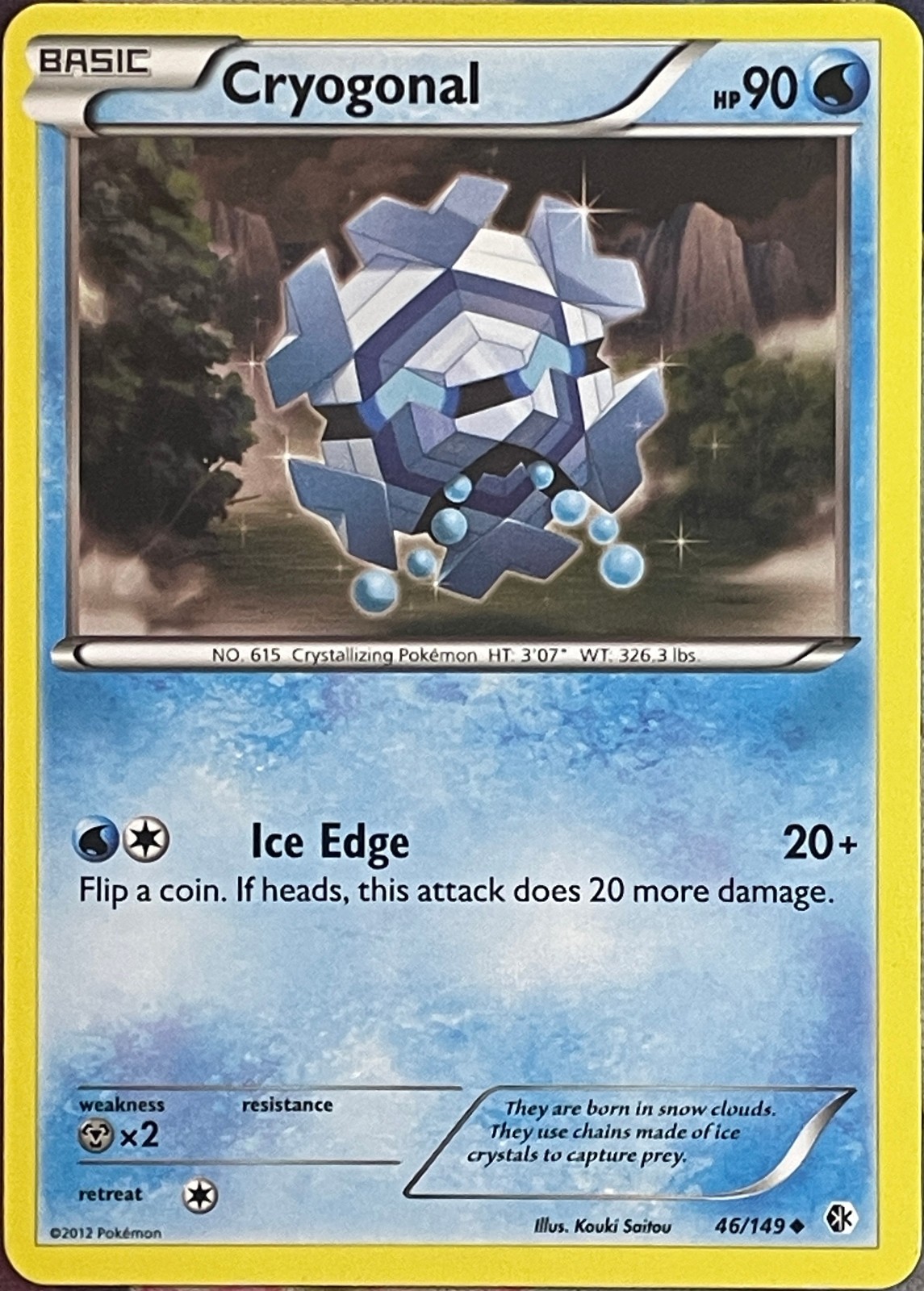 Cryogonal - 46/149 - Boundaries Crossed Pokemon 2012