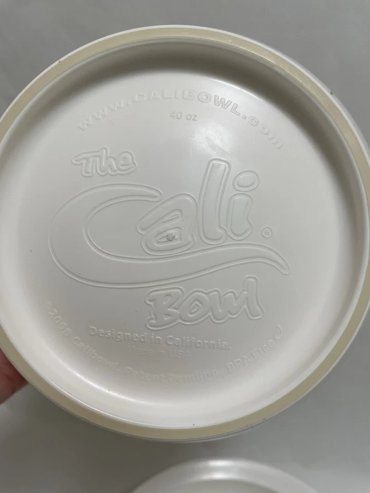 Nesting Cali чаши или CaliBowls - набор из 3 - 20 унций, 40 унций и 95 унций белый GUC - Изображение 2 из 4