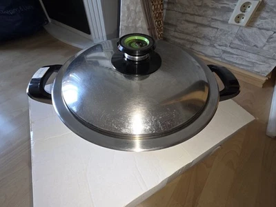 AMC  Topf, Kochtopf mit Deckel und Visiotherm 3Liter 24 Durchmesser - Bild 1 von 4