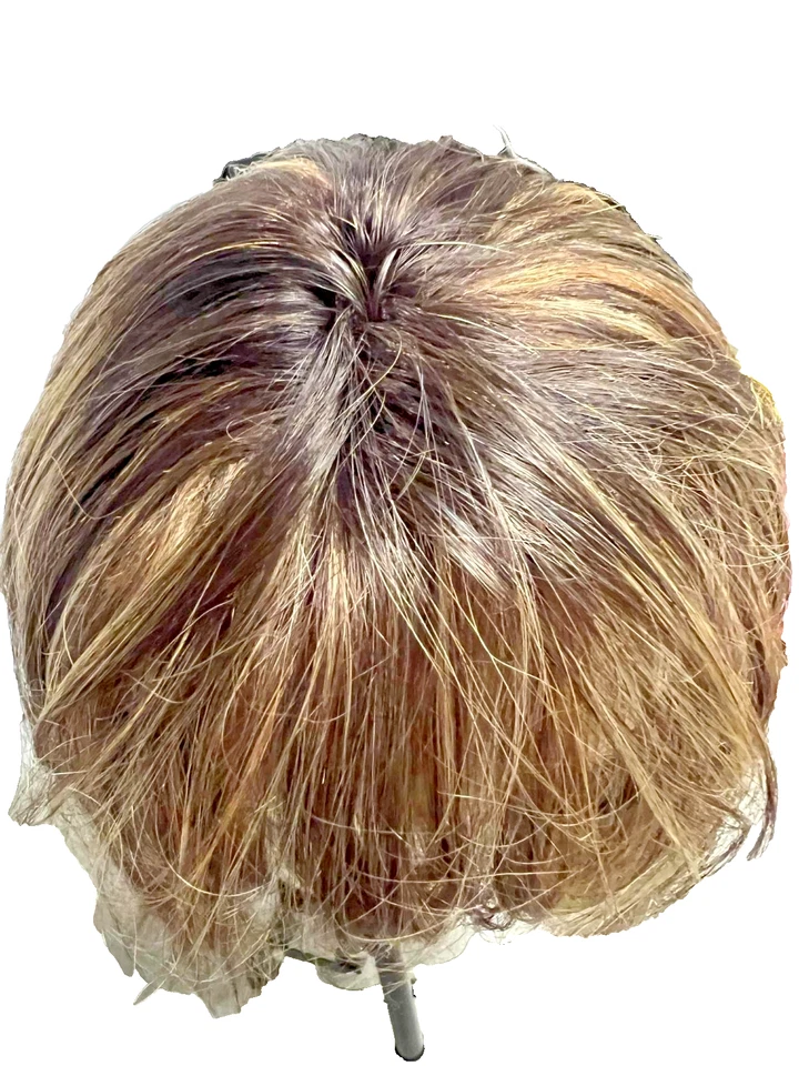 Cabello Lacto 16" Marrón Claro con reflejos rubios Remy, flequillo largo Foto 4 de 4