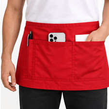 Waist Apron with Pen Pocket Restaurant Server Kitchen Unisex [3 Pocket]