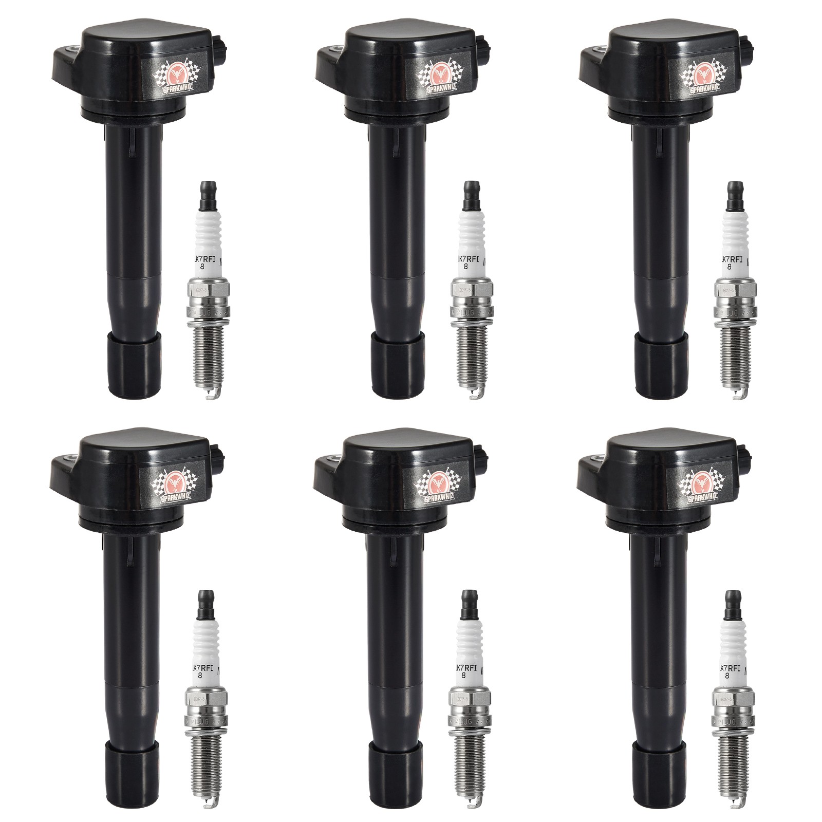HIGH PERFORMANCE 6X Coil Packs and Spark Plugs for 2008-12 Honda Accord 3.5L V6