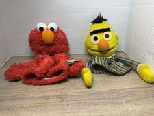 Sesame Street Gund Plush Puppets Elmo And Bert