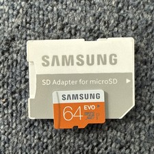 64GB Memory Card Samsung Evo High Speed MicroSD Class 1