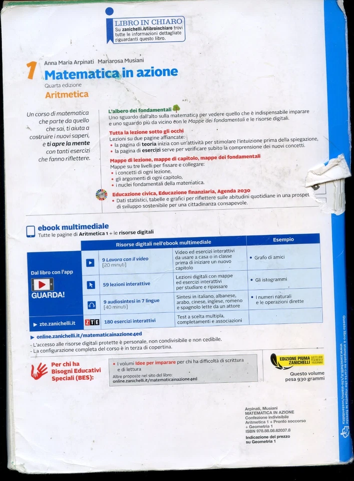 MATEMATICA IN AZIONE 1 - GEOMETRIA/ARITMETICA - QUARTA EDIZIONE - DUE TOMI - Immagine 4 di 4