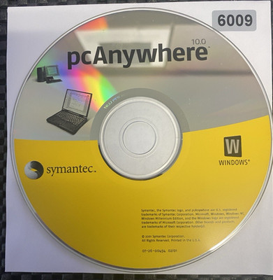 VINTAGE SOFTWARE | SYMANTEC PC ANYWHERE  Version 10 Remote Control