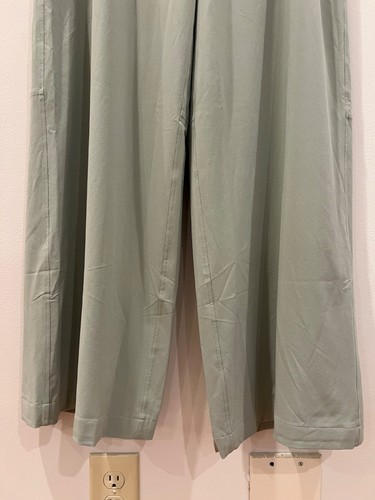 Lululemon Pants Women 8 Green Swift Mid Rise Wide Leg Elastic Waist Lined Active - Afbeelding 4 van 15