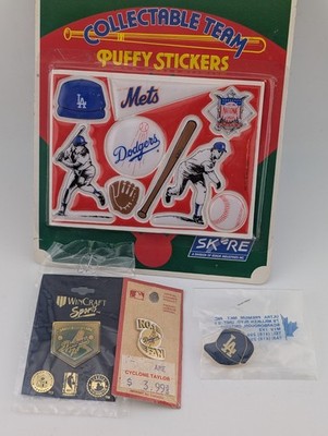 Vintage 1980 90s Los Angeles Dodgers Fan Bundle MLB Baseball 4 Items NOS