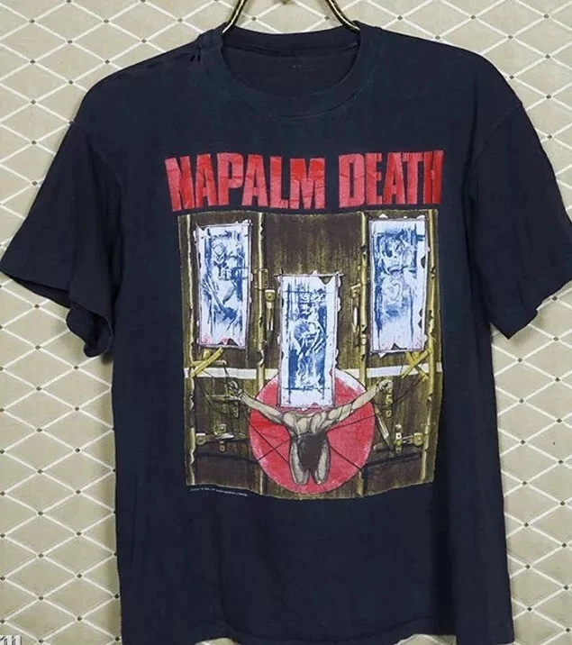 【希少】NAPALM DEATH life 80年代オリジナル シャツ NAPALM DEATH – Life? (red) – MERCH – T-SHIRT – LONGSLEEVE – HOODIE