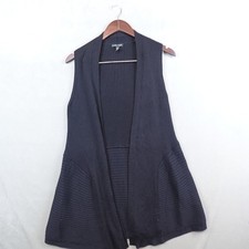 Eileen Fisher Open Cardigan Sweater Extra Fine Merino Wool Womens Size Medium