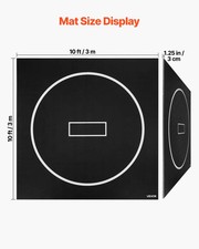 10x10 ft Wrestling Mat, Martial Arts Thick Mat for Home Gym Workouts Exercise, W
