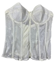Dominique Rosemarie Bustier Longline Top Womens 34C Bone Strapless Romantic