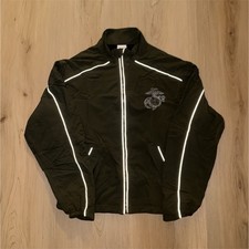 New Balance US Marines green cropped windbreaker jacket MADE IN USA, reflective