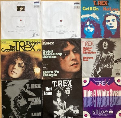 Marc Bolan T.Rex Set of 9 German Singles mostly special ( different ) Version s