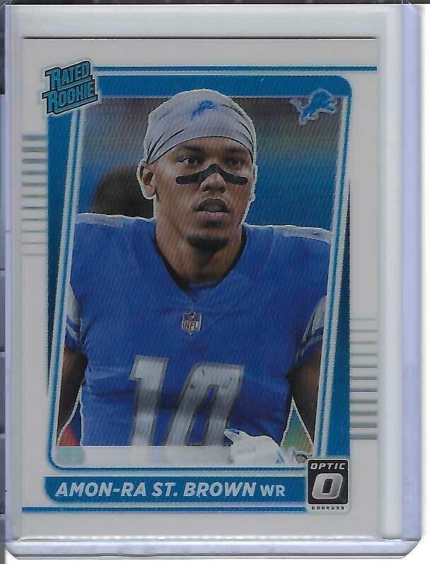 2021 Panini Donruss Optic Rated Rookie Holo Prizm Amon-Ra St. Brown Variant #228