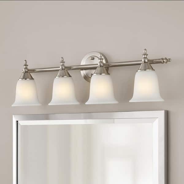 Hampton Bay Olgelthorpe 4 Light Vanity Bathroom Light Fixtur