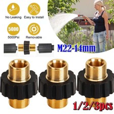 1-3X Brass Pressure Washer Connector Quick Connect Fitting M22-14mm Hose Adapter