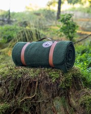 Wolldecke aus 100 % Schafswolle – Armeegrün Bushcraft Jagt Camping Gurtriemen