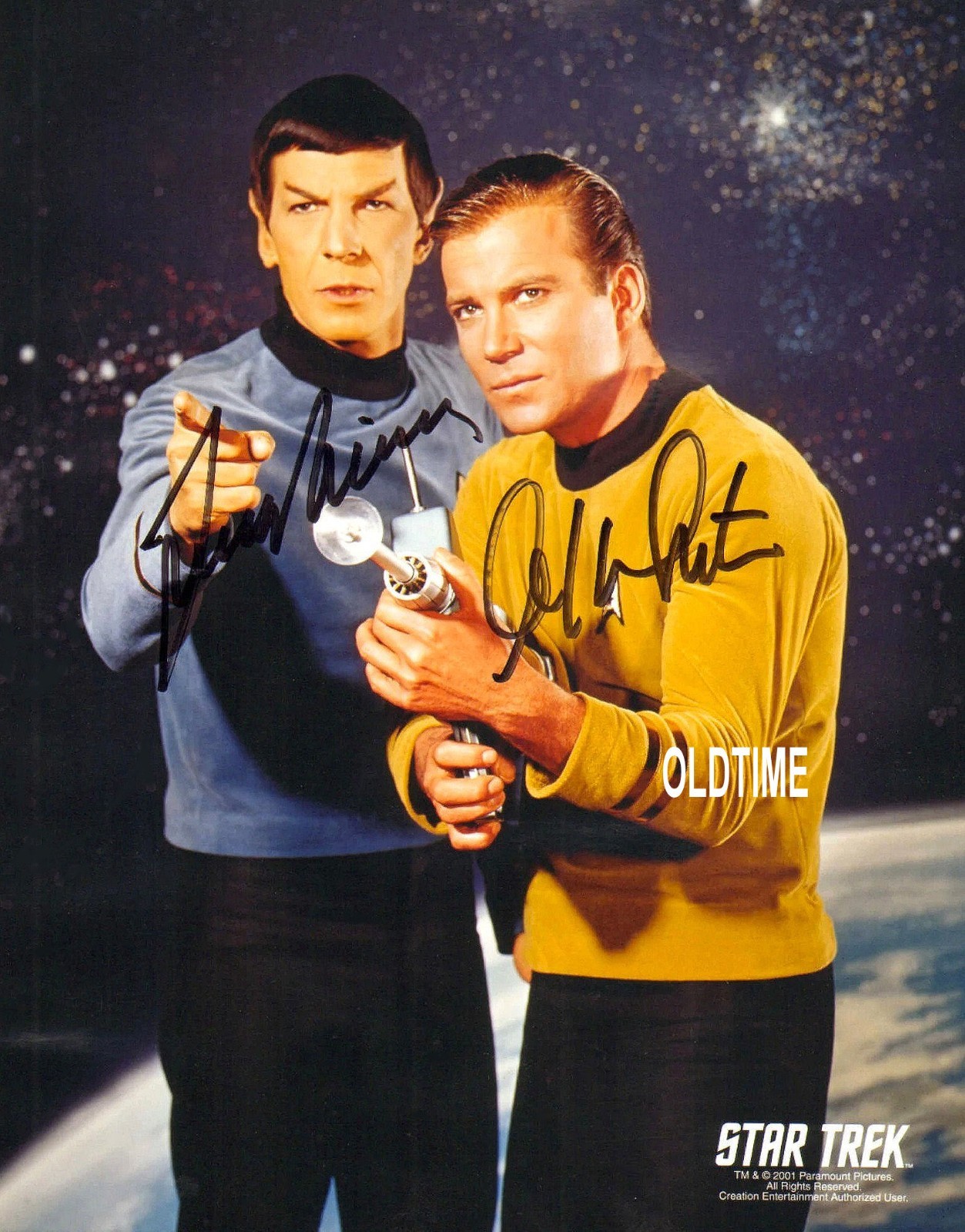 William Shatner & Leonard Nimoy Star Trek Reprint Autographed Signed ...