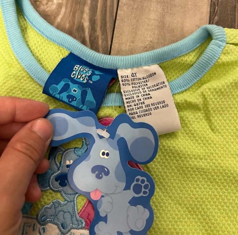 Blue’s Clues Y2K Novo com etiquetas Girl’s Top 4T Nick Jr - Imagem 3 de 4