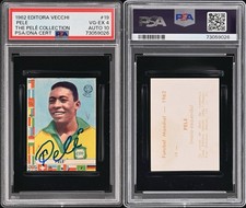 1962 Editora Vecchi Pelé BRAZIL #19 The Pele Collection PSA 4 AUTO 10 ON CARD