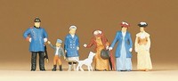 Preiser 12131 H0 Spur Figuren Passanten Aus Den 1900Er Jahren, Polizei & Hund