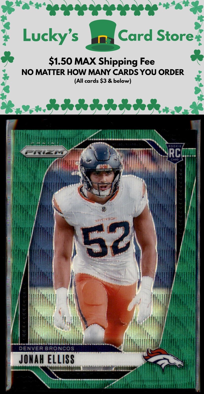2024 Panini Prizm #356 Jonah Elliss Green Wave Rookie