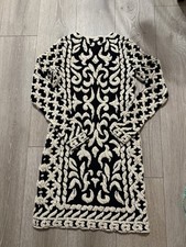 INC International Concepts Womens Size L Wool Blend Metallic Sweater Dress0169 