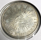 elf Mexico 1 Peso 1909 MoGV  Cap and Ray  E033 — photo 1