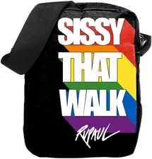 RuPaul - Rocksax - Ru Paul - Sissy That Walk Logo - Crossbody Bag with Stash Poc