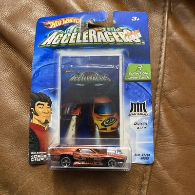 ミニカー Hot Wheels Acceleracers Riveted Hot Wheels AcceleRacers Metal Maniacs Rivited 4 of 9 Orange 2004