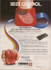Thirdware Apple FingerPrint Print Ad 1984 Vintage Computer Promo