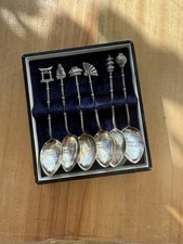 Vintage Japanese Sterling Silver 925 Cocktail Spoons Demitasse