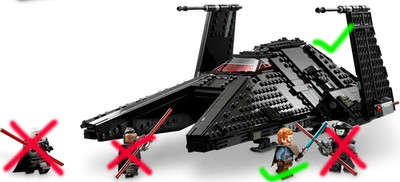 LEGO Star Wars 75336 Inquisitor Transport Scythe New+Obi-Wan Kenobi (No Other)